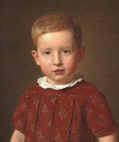 الدنماركية:  Skolebestyrer J. Krohn som barn, kunstnerens søstersøn مدير المدرسة J. Krohn عندما كان طفلاً، ابن أخ الفنان بواسطة كريستين كوبكي