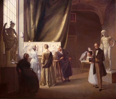استوديو بيرتل ثورفالدسن (1770-1844) 1899 (زيت على قماش) بواسطة كريستيان بانج