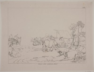 الدنماركية: سوق الماشية بواسطة كريستيان ديفيد جباور