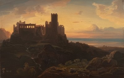 أطلال القلعة. 1838 بواسطة كريستيان إرنست برنهارد مورجينسترن