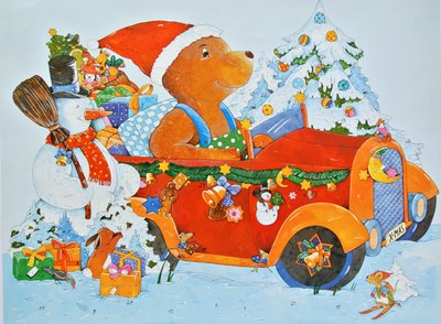 Adventskalender Bear ، 2009 (ألوان مائية على ورق) بواسطة كريستيان كيمبف