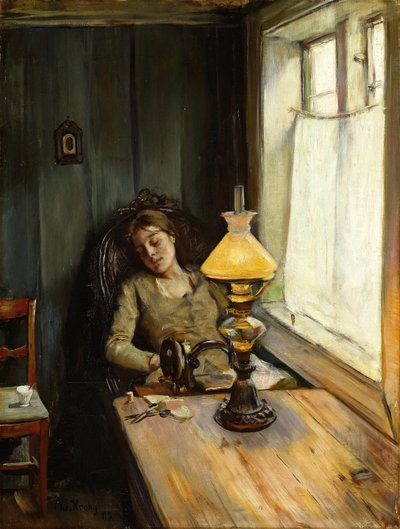 متعبه بواسطة Christian Krohg