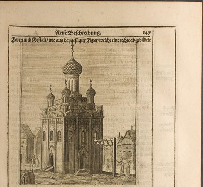 كاتدرائية في موسكو الكرملين توضيحات من الرحلات إلى دوق موسكوفي والأقارب بواسطة Christian Lorenzen Rothgiesser