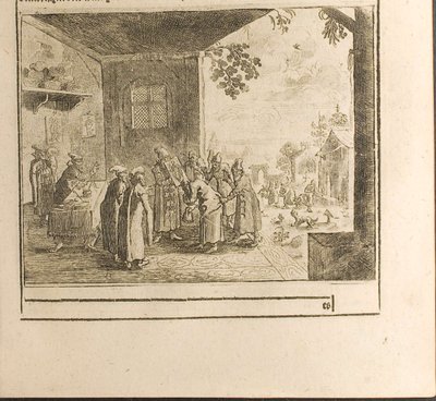 مراسم أداء قسم المحكمة من الرحلات إلى دوق موسكوفي العظيم وملك بلاد فارس بواسطة Christian Lorenzen Rothgiesser