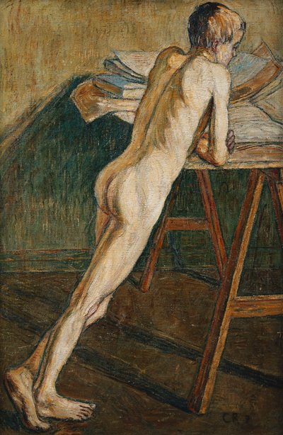 صبي يقف عاريا بواسطة Christian Rohlfs
