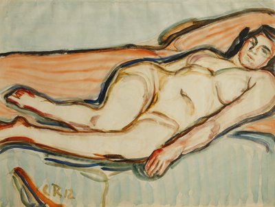 مستلق عاري فعل الكذب بواسطة Christian Rohlfs