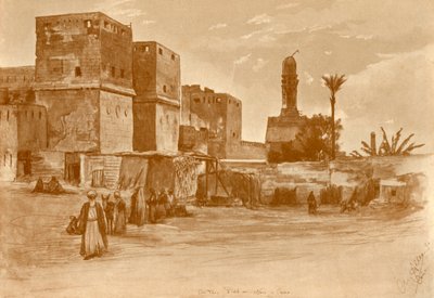 Bab al-Nasr gate in Cairo, 1898.  بواسطة كريستيان فيلهلم أليرز