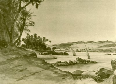 فلوكة على نهر النيل ، مصر ، 1898. بواسطة كريستيان فيلهلم أليرز