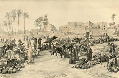 السوق ، أسيوط ، مصر ، 1898. بواسطة كريستيان فيلهلم أليرز