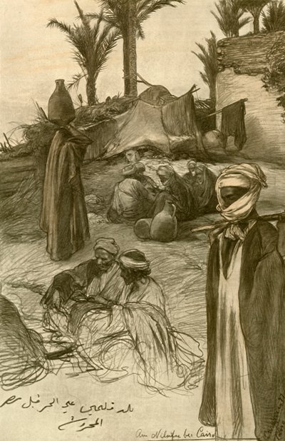 على ضفاف النيل بالقاهرة 1898. بواسطة كريستيان فيلهلم أليرز