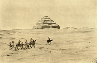 هرم زوسر في سقارة ، بالقرب من القاهرة ، مصر ، 1898. بواسطة كريستيان فيلهلم أليرز