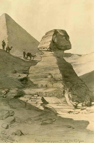 هرم خوفو وأبو الهول 1898. بواسطة كريستيان فيلهلم أليرز