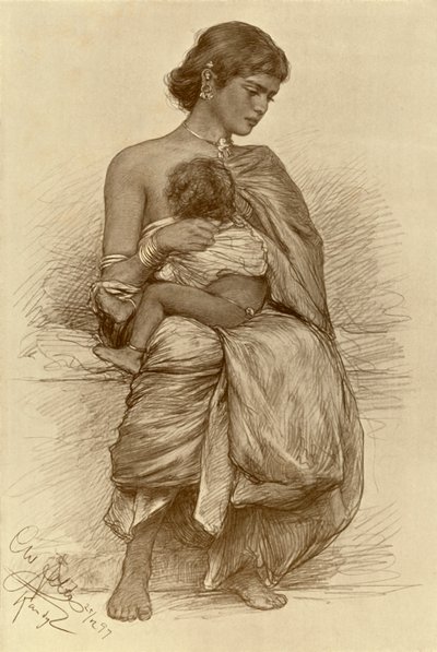 أم شابة ، كاندي ، سيلان ، 1898. بواسطة كريستيان فيلهلم أليرز