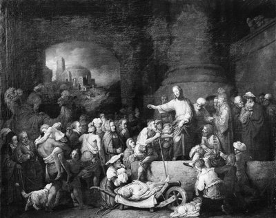 المسيح شفاء المرضى 1742. بواسطة كريستيان فيلهلم إرنست ديتريش