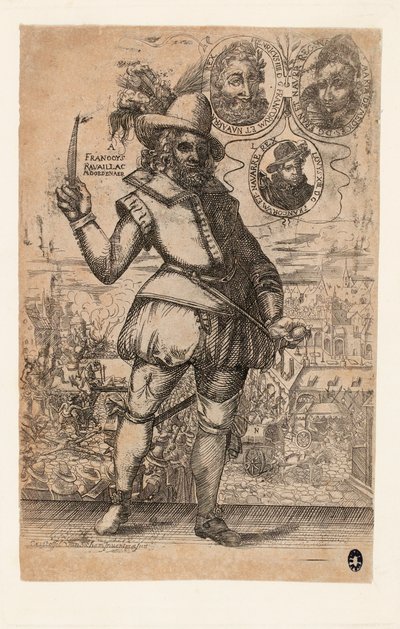 فرانسوا رافيلاك 1578-1610 ، قاتل الملك هنري الرابع ملك فرنسا. بواسطة كريستوفل فان سيكيم