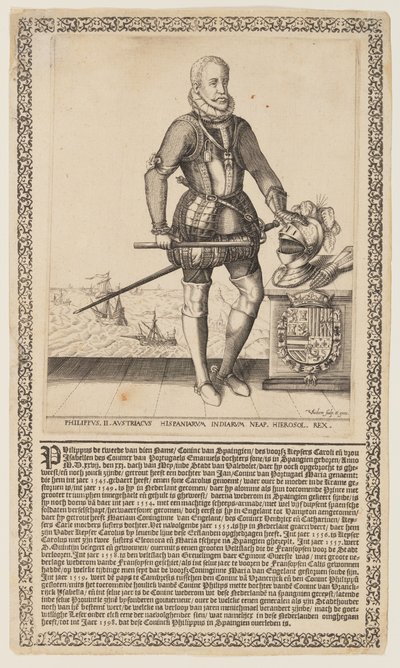 فيليب الثاني، ملك إسبانيا بواسطة Christoffel van Sichem I