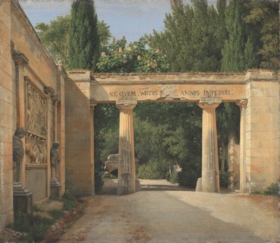 منظر لحديقة فيلا بورغيزي في روما بواسطة Christoffer-Wilhelm Eckersberg