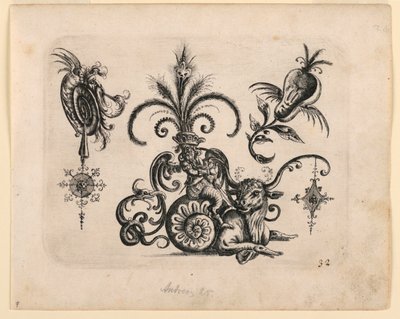 اللوحة 32 ، من Neüw Grotteßken Buch (كتاب Grotesque الجديد) بواسطة كريستوف جامنيتسر
