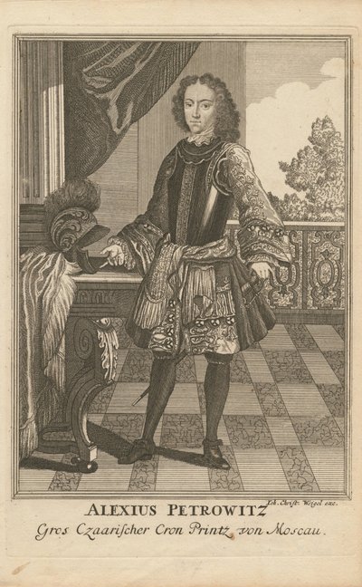 صورة تساريفيتش أليكسي بتروفيتش الروسي 1690-1718 ، 1710 بواسطة كريستوف ويجل