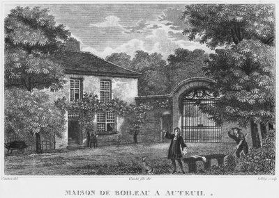 بيت نيكولاس بويلو ، المعروف باسم Boileau-Despreaux ، في Auteuil ، باريس ، منقوش بواسطة Ashby (القرن التاسع عشر) بواسطة كريستوف سيفيتون