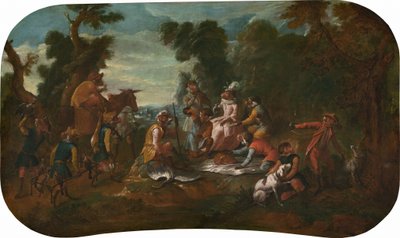 المغني النزهة، حوالي عام 1739 (زيت على قماش) بواسطة كريستوف هويت