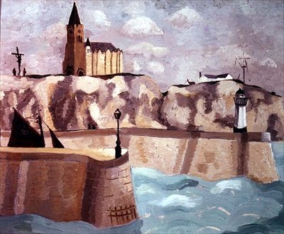 الكنيسة على الجرف ، دييب ، 1929 بواسطة كريستوفر وود