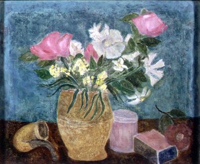 الحياة الساكنة (رسمت على ظهر 88536) 1928 بواسطة كريستوفر وود