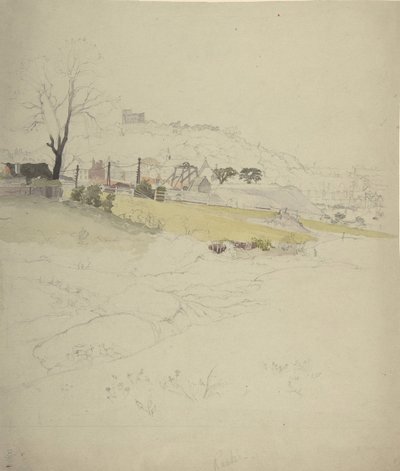 منظر لمنجم على حافة مدينة ، 1840-49. بواسطة دائرة جون روسكين.