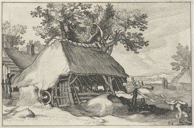 مزرعة المناظر الطبيعية مع المزارع (عنوان السلسلة) بواسطة كلايس جانز. فيشر (الثاني)