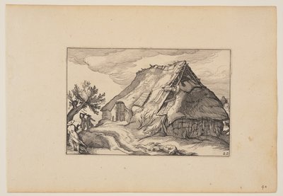 حظيرة، من المناظر الطبيعية (Verscheyden aerdige Lanthuysen...) بواسطة Claes Jansz. Visscher