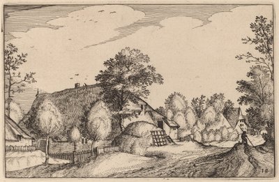 طريق القرية بواسطة Claes Jansz Visscher بعد Lucas van Doetechum بعد Master of the Small Landscapes بعد Johannes