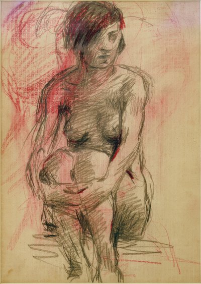 أنثى جالسة عارية بواسطة Clara Siewert
