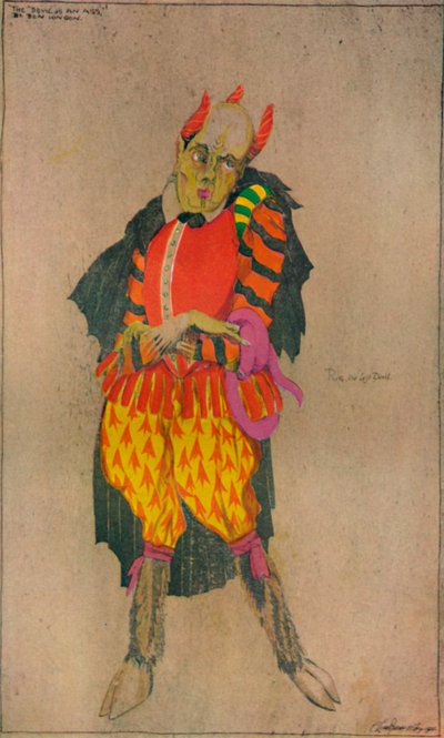 تصميم للأزياء في بن جونسون الشيطان هو الحمار ، c1927 بواسطة كلود لوفات فريزر