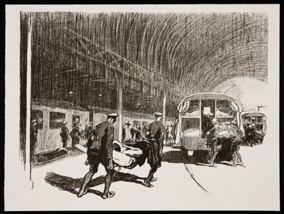 "Detraining in England" ، 1917 بواسطة كلود ألين شيبرسون