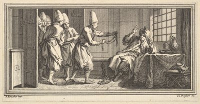 إحضار الحبل إلى السجين ، 1746-47. بواسطة كلود أوغستين دوفلوس