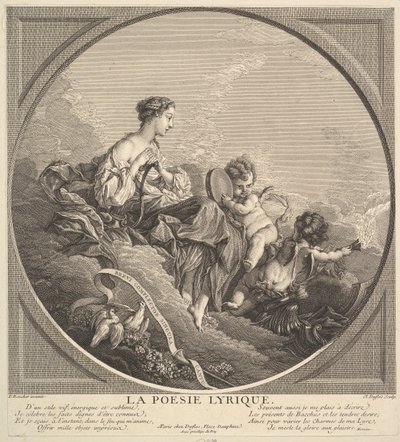 الشعر الغنائي ، كاليفورنيا. 1741. بواسطة كلود أوغستين دوفلوس