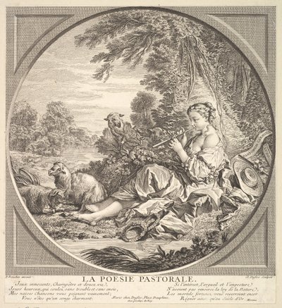 الشعر الرعوي ، كاليفورنيا. 1742. بواسطة كلود أوغستين دوفلوس