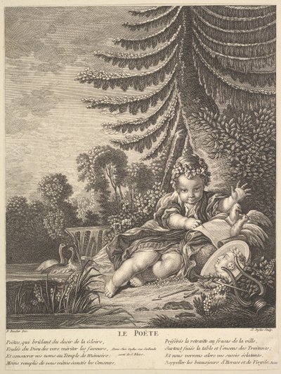 الشاعر ، كاليفورنيا. 1753. بواسطة كلود أوغستين دوفلوس