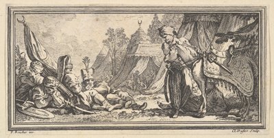 استراح الجنود الأتراك ، 1746-47. بواسطة كلود أوغستين دوفلوس