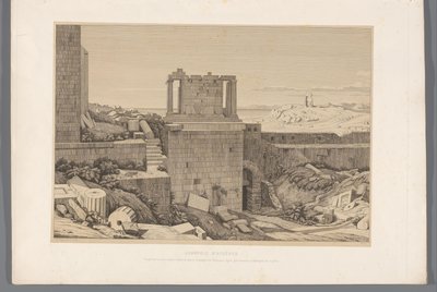 Gezicht op de Akropolis van Athene أكروبوليس أثينا (العنوان على الكائن) مناظر لأشهر مواقع اليونان القديمة (...] (عنوان المسلسل) بواسطة كلود فيليكس تيودور كارويل ديليغني