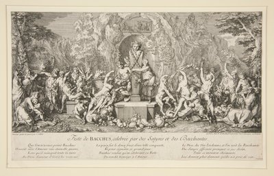 عيد BACCHUS ، الذي يحتفل به الساتير والباشانتس بواسطة كلود جيلو