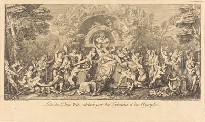 Feste du Dieu Pan ، celebree par des Sylvains et des Nymphes (Feast of the God Pan الذي يحتفل به السيلفان والحوريات) بواسطة كلود جيلو