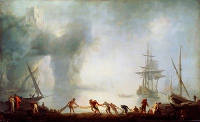 فجر فوق كابري. ضباب ، ج 1745. بواسطة كلود جوزيف فيرنيه