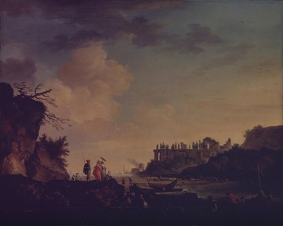 أطلال بالقرب من مصب النهر ، 1748 بواسطة كلود جوزيف فيرنيه
