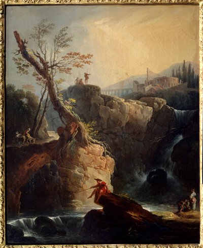 لوحة الشلال لجوزيف فيرنت (1714-1789) 1773 صن. 0،75x0،6 م روان ، متحف الفنون الجميلة. بواسطة كلود جوزيف فيرنيه