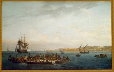 صيد التونة. رسم جوزيف فيرنيه (1714-1789) القرن الثامن عشر ، باريس ، متحف مارين بواسطة كلود جوزيف فيرنيه