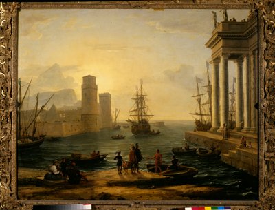 الميناء البحري ، تأثير الضباب لوحة لكلود جيلي دي لو لورين (1600-1682) 1646 صن. 1.19x1.5 م باريس ، متحف اللوفر بواسطة كلود لورين