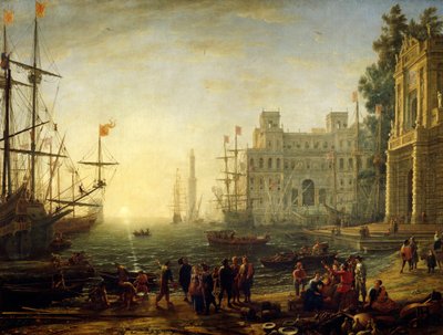 Seaport with Villa Medici بواسطة كلود لورين