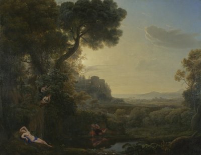 منظر طبيعي مع نرجس وإيكو ، 1644 بواسطة كلود لورين