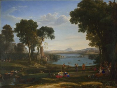 منظر طبيعي بزواج إسحاق وريبيكا ، 1648 بواسطة كلود لورين